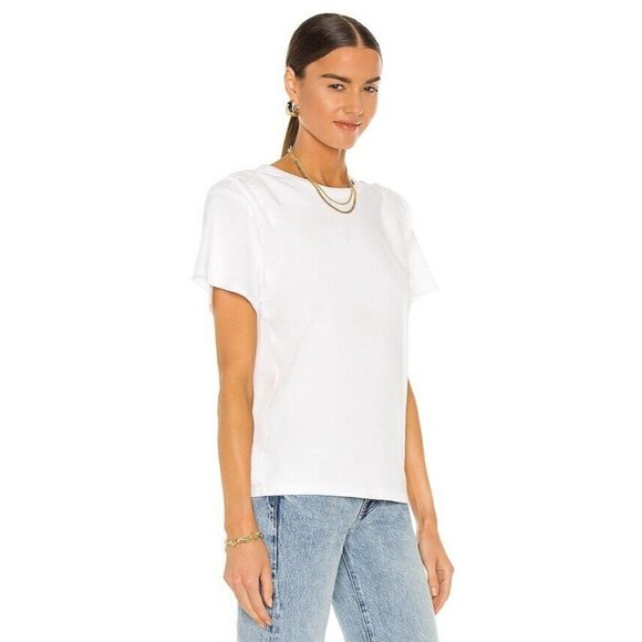 CITIZEN Of Humanity BNWOT Sz XSmall "Cecilia" White Tshirt NEW Padded Shoulders - Picture 9 of 9